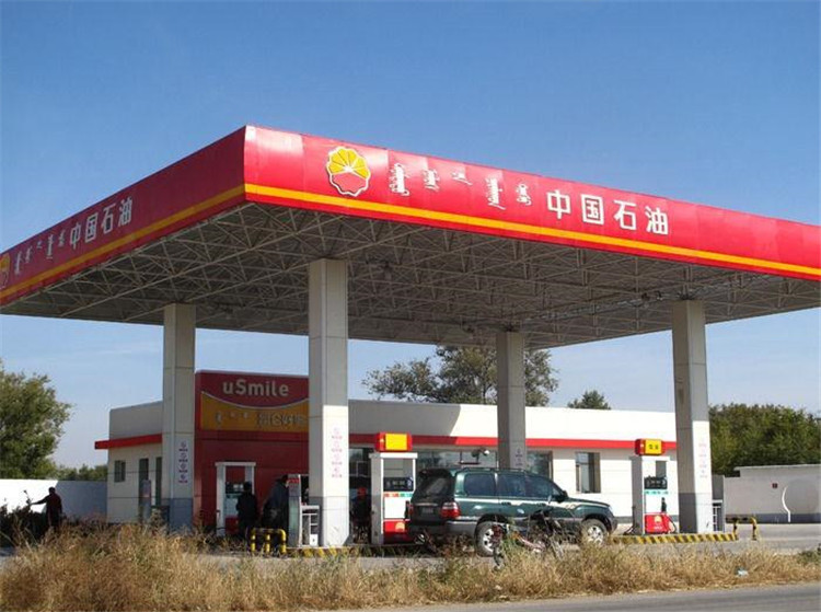 常德加油站钢结构网架案例1